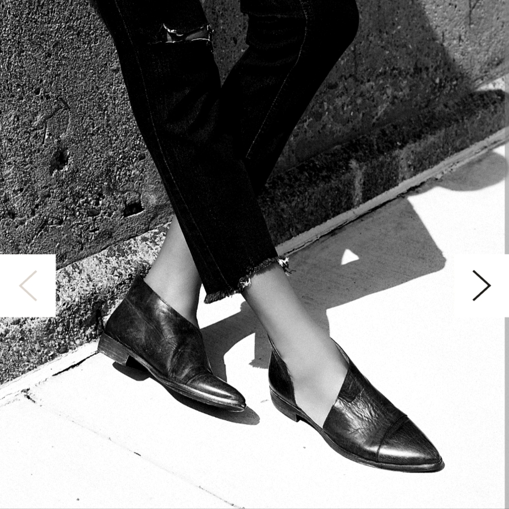 Catherine Maladrino Asymmetrical Leather Flats
